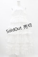 merry jenny / フリルティアードワンピース  オフホワイト H-25-12-10-1026-LO-OP-KB-ZH