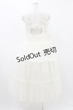 画像2: merry jenny / チュールドロストロングワンピース  アイボリー H-25-12-10-1027-LO-OP-KB-ZH