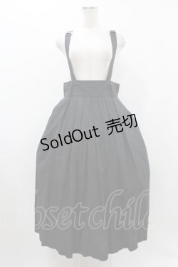 画像1: Jane Marple / タイプライターサスペンダースカート  ブラック H-25-12-10-1028-JM-SK-KB-ZH