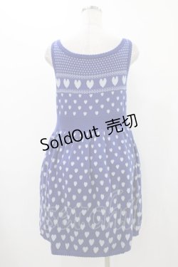 画像2: Jane Marple / ハートジャガードワンピース  ブルー H-25-12-10-1029-JM-OP-KB-ZH