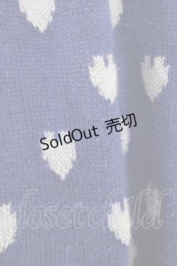 画像3: Jane Marple / ハートジャガードワンピース  ブルー H-25-12-10-1029-JM-OP-KB-ZH