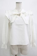 evelyn / フリルリボンブラウス Free オフ H-25-12-10-052-LO-BL-NS-ZH