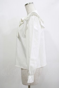 画像2: evelyn / フリルリボンブラウス Free オフ H-25-12-10-052-LO-BL-NS-ZH