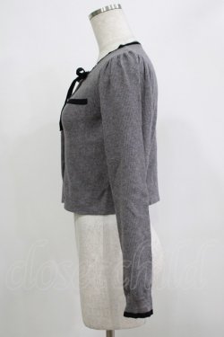 画像2: An MILLE / バイカラーリボンカーデ Free グレー H-25-12-10-054-EL-TO-NS-ZH