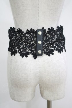画像2: axes femme / レース編み上げベルト Free ブラック H-25-12-10-058-AX-ZA-NS-ZH