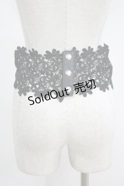 画像2: axes femme / レース編み上げベルト Free ブラック H-25-12-10-058-AX-ZA-NS-ZH