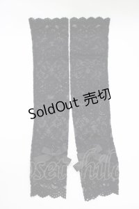 m petit by misako / AMレースロングアームカバー  ブラック H-25-12-10-060-LO-ZA-NS-ZH