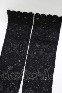 画像2: m petit by misako / AMレースロングアームカバー  ブラック H-25-12-10-060-LO-ZA-NS-ZH