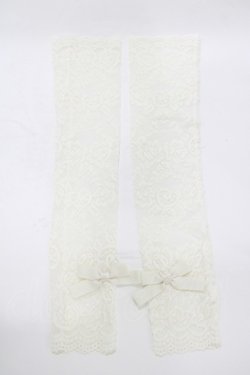 画像1: m petit by misako / AMレースロングアームカバー  オフ H-25-12-10-069-LO-ZA-NS-ZH