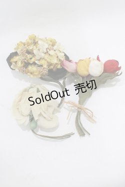 画像1: PINK HOUSE / コサージュブローチセット  オフ H-25-12-10-073-LO-AC-NS-ZH