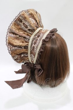 画像2: Angelic Pretty / カメオウィンドウハーフボンネット  ブラウン H-25-12-10-075-AP-AC-NS-ZH