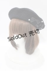 m petit by misako / AMミニリボンバスクベレー  ブラック H-25-12-10-077-LO-AC-NS-ZH