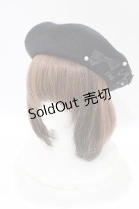 m petit by misako / AMミニリボンバスクベレー  ブラック H-25-12-10-077-LO-AC-NS-ZH