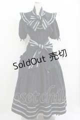 PINK HOUSE / ギンガムチェックフリルワンピース Free ブラック H-25-12-10-006-LO-OP-NS-ZH