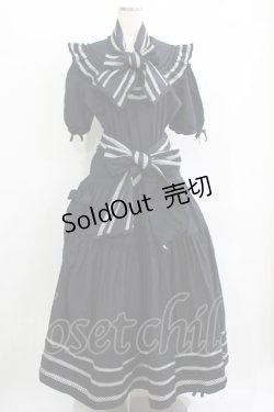 画像1: PINK HOUSE / ギンガムチェックフリルワンピース Free ブラック H-25-12-10-006-LO-OP-NS-ZH