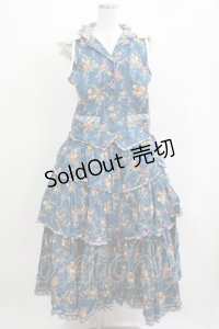 PINK HOUSE / 花柄セットアップ　 Free ブルー H-25-12-10-007-LO-OP-NS-ZH