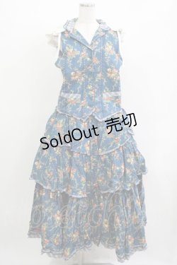 画像1: PINK HOUSE / 花柄セットアップ　 Free ブルー H-25-12-10-007-LO-OP-NS-ZH