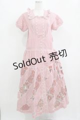 PINK HOUSE / ギンガムチェックパッチワークワンピース Free レッド H-25-12-10-008-LO-OP-NS-ZH