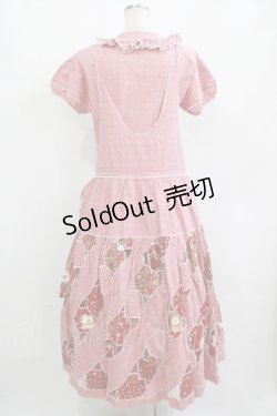 画像3: PINK HOUSE / ギンガムチェックパッチワークワンピース Free レッド H-25-12-10-008-LO-OP-NS-ZH