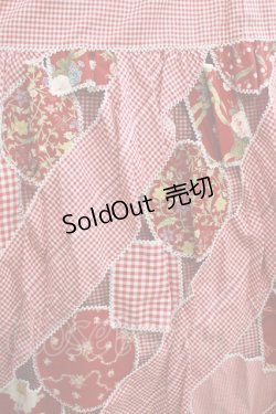 画像4: PINK HOUSE / ギンガムチェックパッチワークワンピース Free レッド H-25-12-10-008-LO-OP-NS-ZH