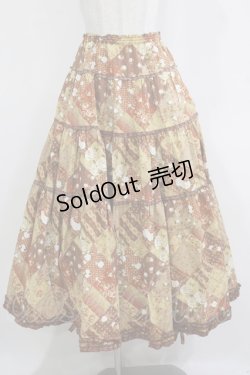 画像1: KANEKO ISAO / 花柄スカート Free ブラウン H-25-12-10-009-EL-SK-NS-ZH