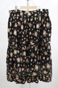 PINK HOUSE / 花柄スカート Free ブラック H-25-12-10-011-LO-SK-NS-ZH