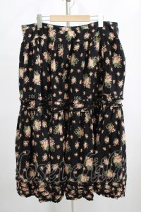 PINK HOUSE / 花柄スカート Free ブラック H-25-12-10-011-LO-SK-NS-ZH