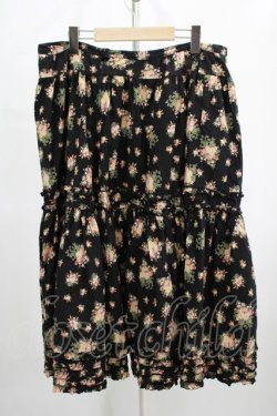 画像2: PINK HOUSE / 花柄スカート Free ブラック H-25-12-10-011-LO-SK-NS-ZH