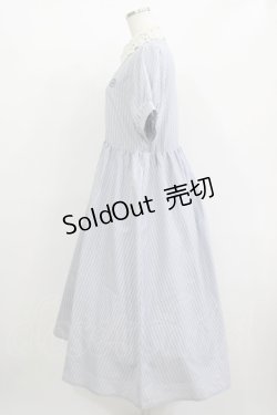 画像2: m petit by misako / ストライプワンピース M サックス H-25-12-10-014-LO-OP-NS-ZH