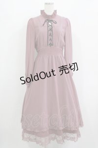 Rojita / レースアップロングシフォンワンピース Free ピンク H-25-12-10-015-LO-OP-NS-ZH