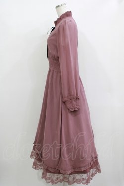 画像2: Rojita / レースアップロングシフォンワンピース Free ピンク H-25-12-10-015-LO-OP-NS-ZH