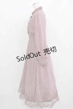 画像2: Rojita / レースアップロングシフォンワンピース Free ピンク H-25-12-10-015-LO-OP-NS-ZH