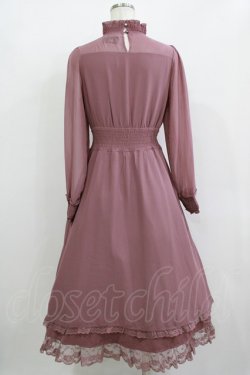 画像3: Rojita / レースアップロングシフォンワンピース Free ピンク H-25-12-10-015-LO-OP-NS-ZH
