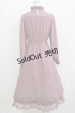 画像3: Rojita / レースアップロングシフォンワンピース Free ピンク H-25-12-10-015-LO-OP-NS-ZH