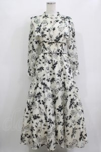 An MILLE / 花柄ロングワンピース Free オフ/ブラック H-25-12-10-016-EL-OP-NS-ZH