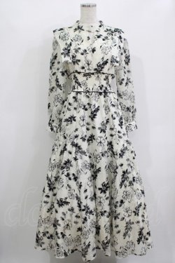 画像1: An MILLE / 花柄ロングワンピース Free オフ/ブラック H-25-12-10-016-EL-OP-NS-ZH