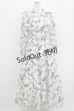 画像1: An MILLE / 花柄ロングワンピース Free オフ/ブラック H-25-12-10-016-EL-OP-NS-ZH