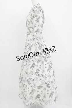 画像2: An MILLE / 花柄ロングワンピース Free オフ/ブラック H-25-12-10-016-EL-OP-NS-ZH