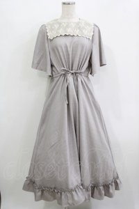 m petit by misako / TT*AOKレースセーラーワンピース M グレー H-25-12-10-018-LO-OP-NS-ZH