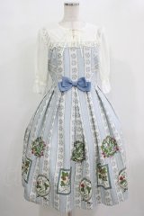 Melody BasKet / Berry galleryチュール切替ワンピース M サックス H-25-12-11-001-LO-OP-KB-ZH