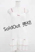 Katie / UNDER PRETTIES frill camisole one-piece  オフ×レッド H-25-12-11-026-LO-OP-KB-ZH
