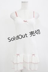 Katie / UNDER PRETTIES frill camisole one-piece  オフ×レッド H-25-12-11-026-LO-OP-KB-ZH