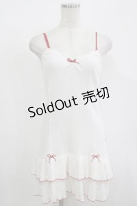 Katie / UNDER PRETTIES frill camisole one-piece  オフ×レッド H-25-12-11-026-LO-OP-KB-ZH