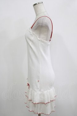 画像2: Katie / UNDER PRETTIES frill camisole one-piece  オフ×レッド H-25-12-11-026-LO-OP-KB-ZH
