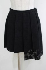 BPN / ジャガードウールアシメプリーツスカート  黒 H-25-12-11-031-GO-SK-KB-ZH