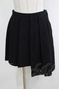 BPN / ジャガードウールアシメプリーツスカート  黒 H-25-12-11-031-GO-SK-KB-ZH