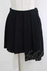 画像1: BPN / ジャガードウールアシメプリーツスカート  黒 H-25-12-11-031-GO-SK-KB-ZH (1)