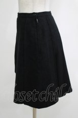 画像2: BPN / ジャガードウールアシメプリーツスカート  黒 H-25-12-11-031-GO-SK-KB-ZH (2)