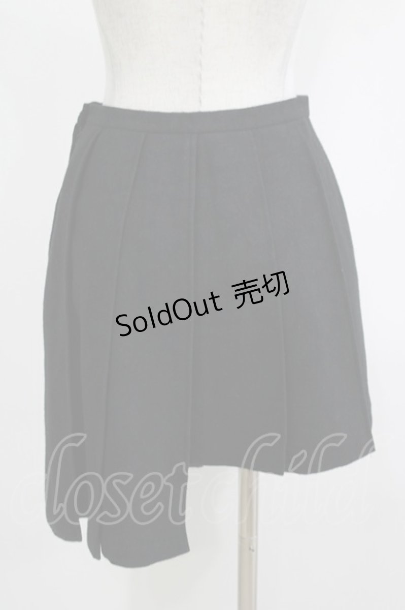 画像3: BPN / ジャガードウールアシメプリーツスカート  黒 H-25-12-11-031-GO-SK-KB-ZH (3)