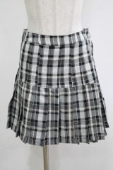 Candy Stripper / CHECK PLEATS MINI SKIRT S ブラック H-25-12-11-032-PU-SK-KB-ZH